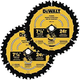 Dewalt DWA1714242 Lâmina de Serra Circular 24 Dentes de 19 cm, Pacote com 2