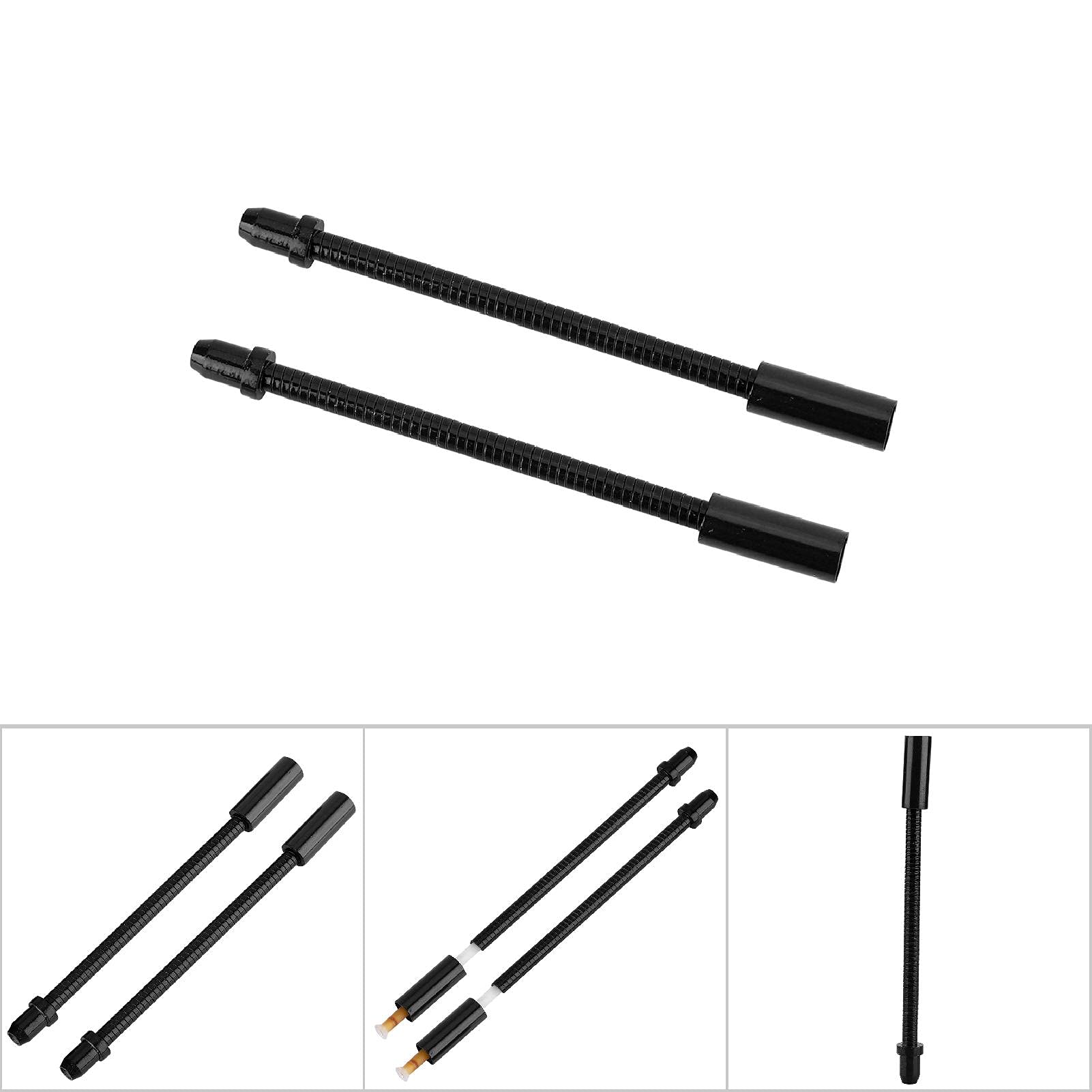 RiToEasysports Bike Brake Pipe, 1 Pair Stainless Steel Soft V Brake Pipe Bike Front Rear Brakes for Mountain Bike Highway (Black)