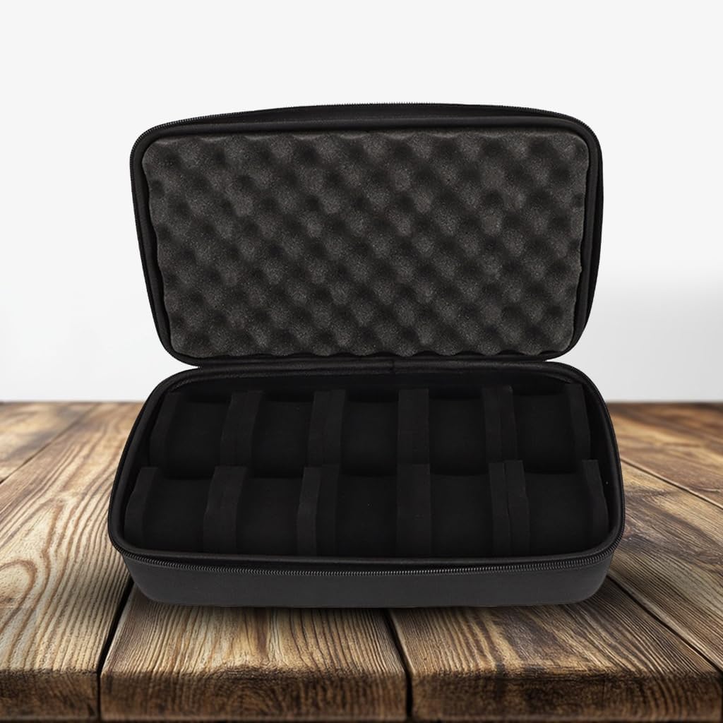 10 Slot Watch Storage Pouches Travel Carrying Case Bag with Soft Lining for Smartwatch Wristwatch Box