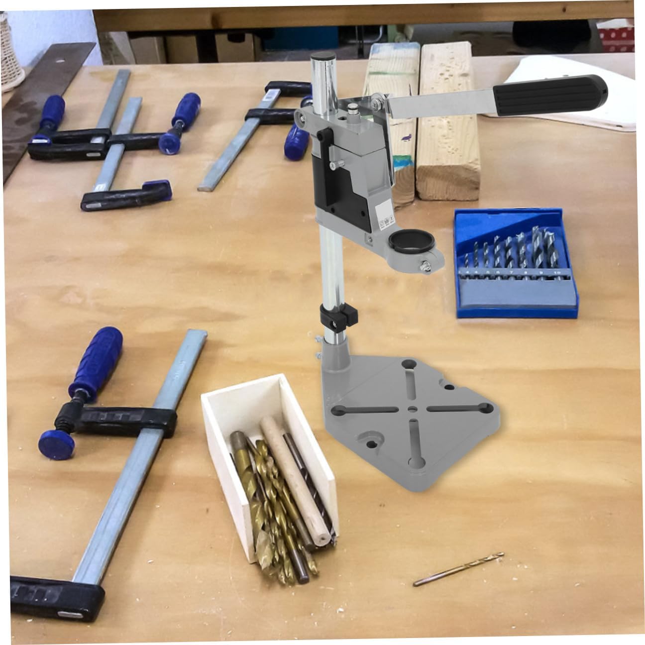 Ciieeo Drill Press Holder Stand Multifunctional Workbench Clamp Tool for Power Drills Compact Design for and Setup Support for Work Settings