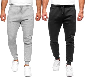 JIHUILAI Men's Sweatpants Fleece Active Workout Jogger Sweatpants for Men Running Gym with Pockets