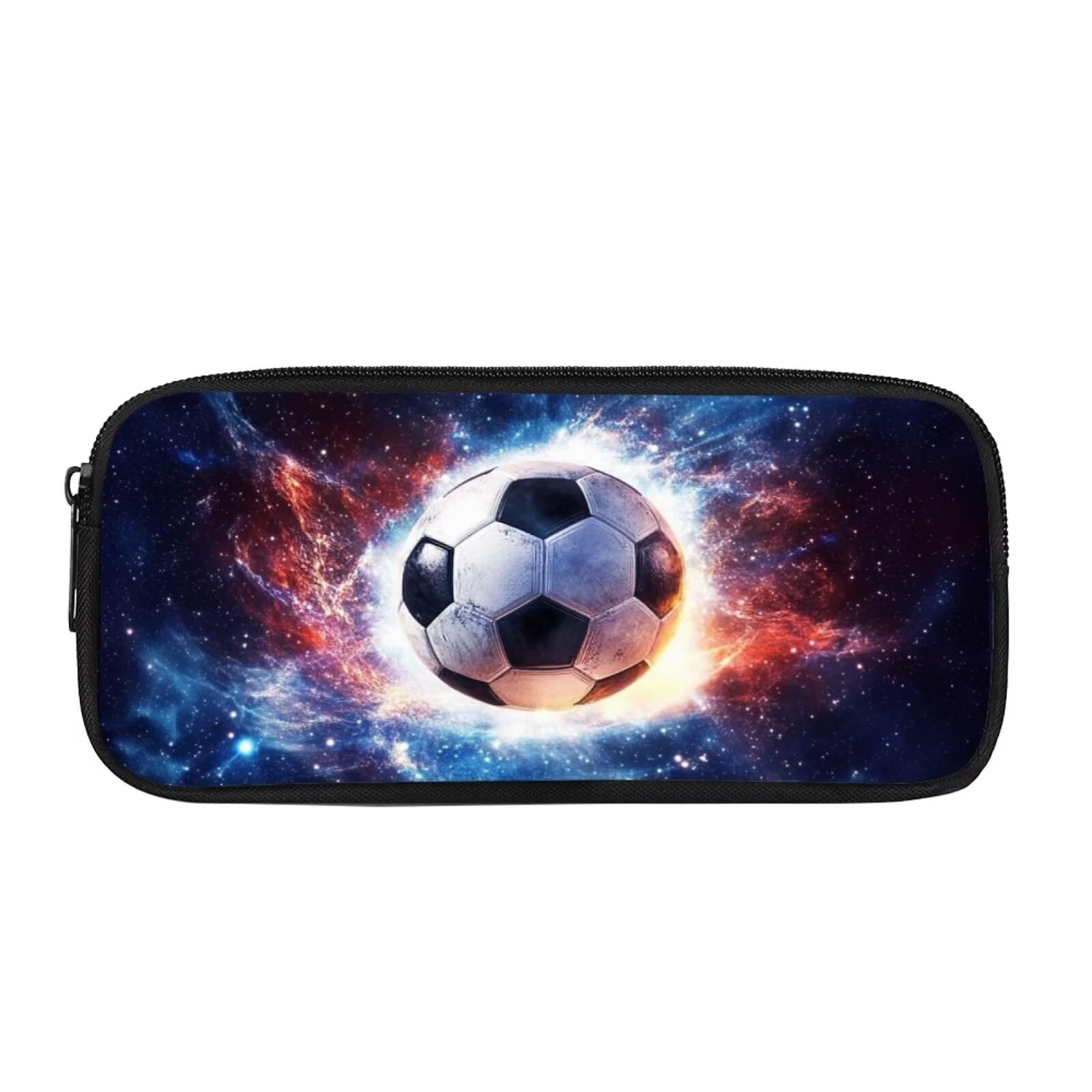 chaqlin Kids Pencil Case for School Football Pencil Holder Pen Box Bags Children Boys School Stationery Bags Big Capacity Pen Bags Pencil Pouch with Compartment โ image 1