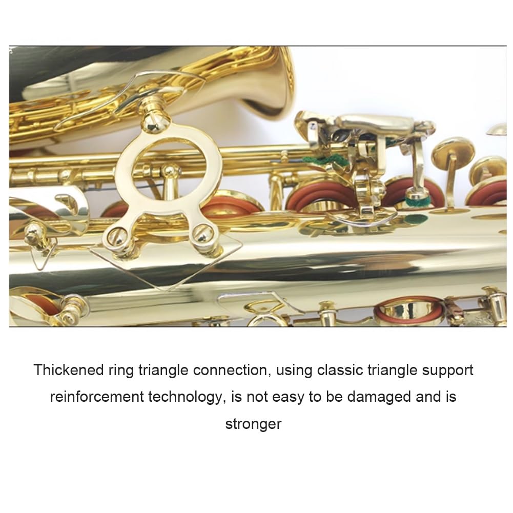 Sassofono professionale Alto Mib Sassofono contralto Ottone laccato Lacca dorata E Sax piatto Strumento a fiato con accessori