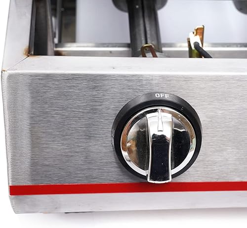 Miniatura 8 de Parrilla portátil de gas GLP, de 3 quemadores, de acero inoxidable, sin humo, parrilla de barbacoa de gas con plancha de encendido independiente