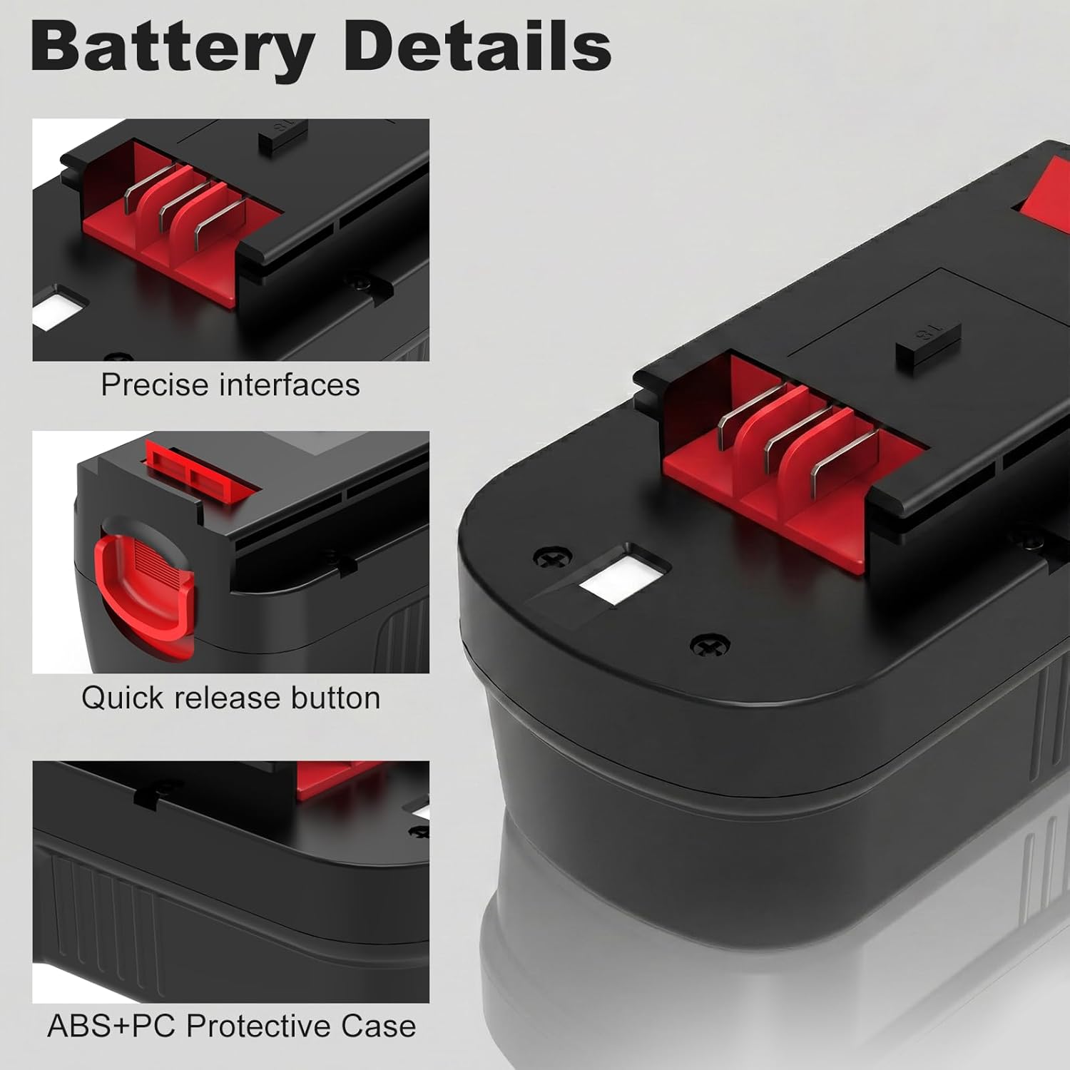 2Pack 4.5Ah Ni-Mh HPB18 HPB18-OPE Replacement Battery for Black and Decker 18V Battery and 90556254-01 Charger Compatible with Black Decker 18 Volt Battery&9.6V-18V Charger Power Tool (3Pack)