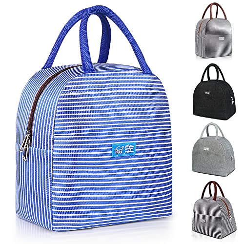 Blue Reusable Lunch Bags For Women Insulated Lunch Box Lunch Bag Women Leakproof Cooler Bag Lunch Container Meal Prep Womens Lunchbox For Men Lunch Tote Bag Lunchboxes Thermal Lunch Box #TOP5