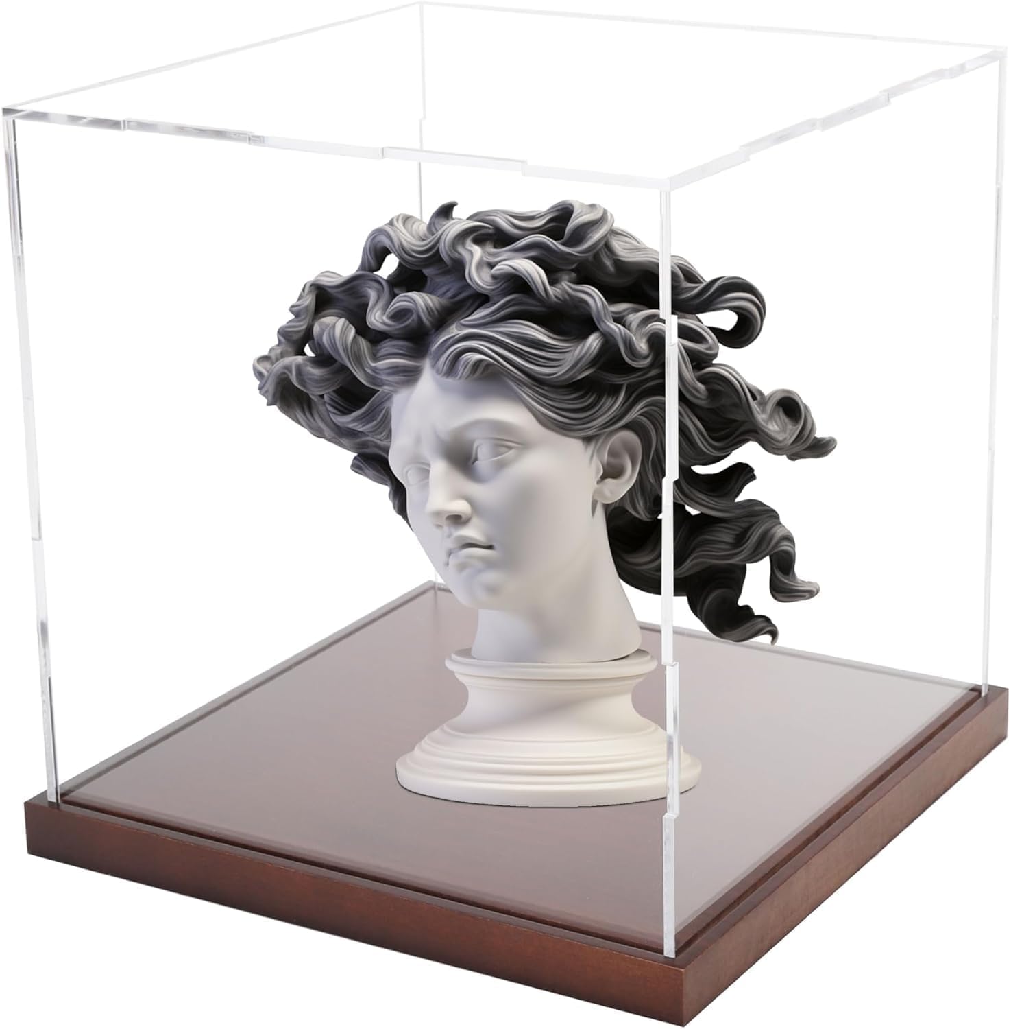 6 x 6 x 6 Inch | Acrylic Display Case with Wooden Base – Clear Self Assemble Dustproof Showcase Box for Collectibles | Action Figures | Toys| Miniatures and Models – for Home & Office-image-21