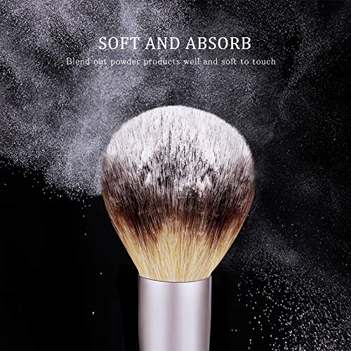 BESTOPE Makeup Brushes 17Pcs Bamboo Handle Makeup Brush Set with 1 Pcs Silicone Face Mask Brush&1 Makeup Sponge&1 Brush Cleaner Premium Synthetic Concealers Foundation Eye Shadows Make Up Brush Kit