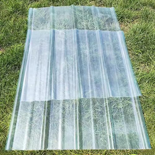 Tôles de toiture ondulées transparentes 35x43 pouces plaques pour verrière extérieure