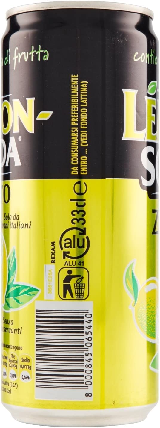 24x canette de Lemonsoda zero 330ml Campari Group Lemon Soda Lemon Italian