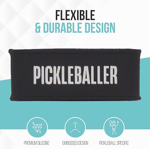 Miniatura 4 de Bandas de agarre de pickleball - Asegura la cinta de agarre - Talla única para todos los mangos de paleta - Banda de paleta de pickleball de