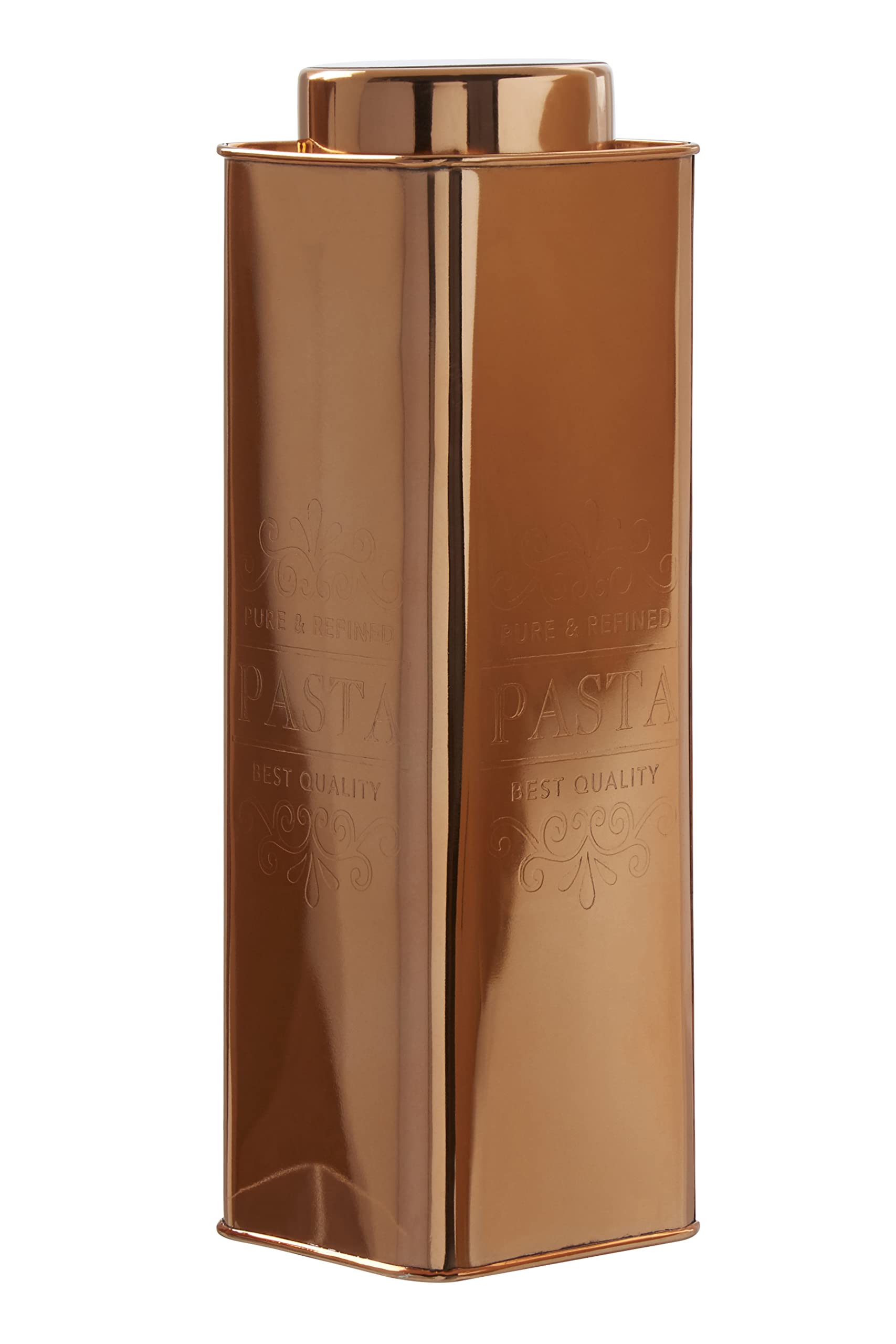 Premier Housewares Chai Square Copper Finish Pasta Canister
