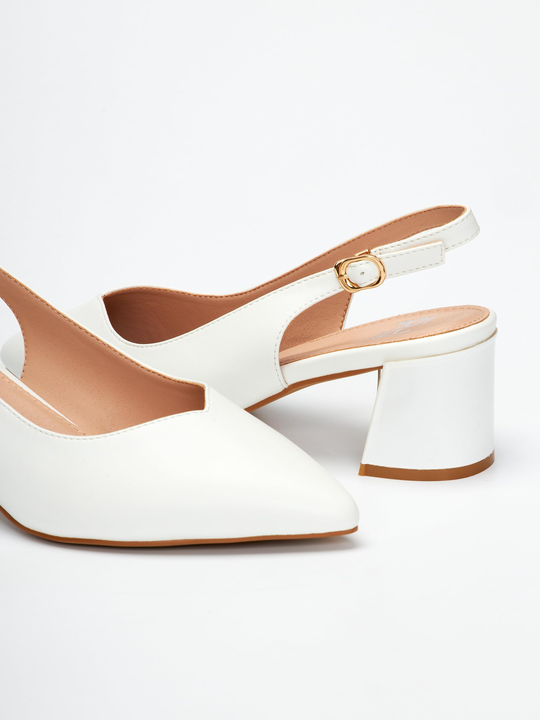 Damen Slingpumps 5.5 cm Blockabsatz Wildlederimitat Kunstleder Slingbacks Rückengurt Weiß Schwarz Rot Beige Nude Taupe