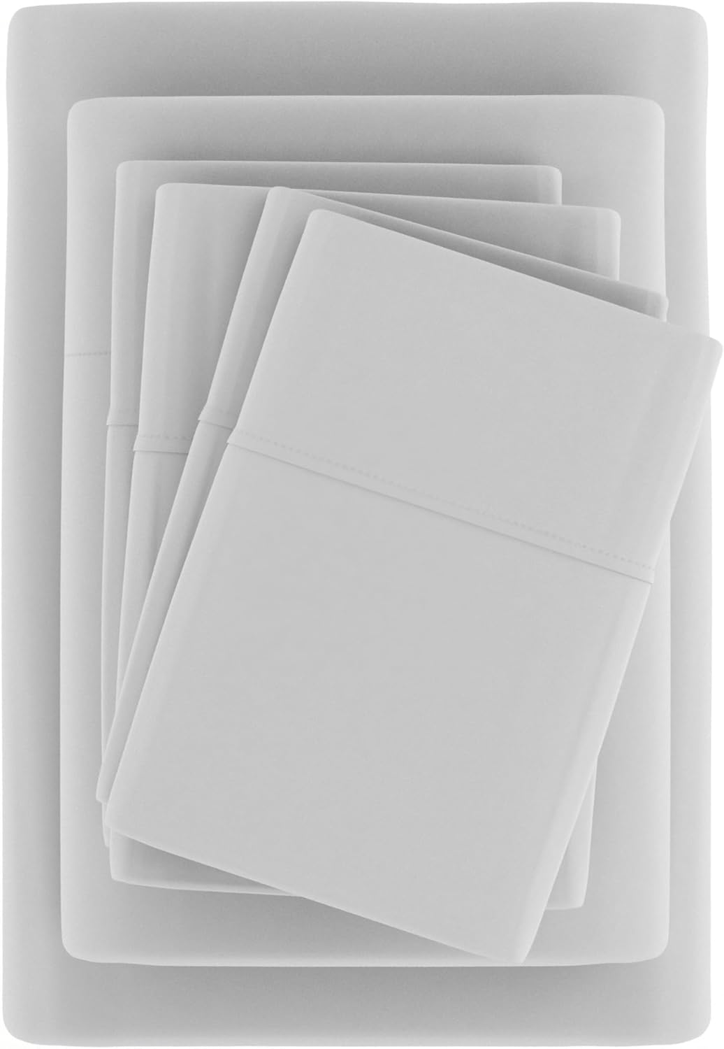 Linen Market Queen Sheet Set 6 Piece - Ultra Comfortable & Breathable Cooling Queen Bed Sheets - Deep Pocket & Wrinkle-Free Sheets Fits 16" Mattress - Extra Soft & Oeko-TEX Certified - Light Gray