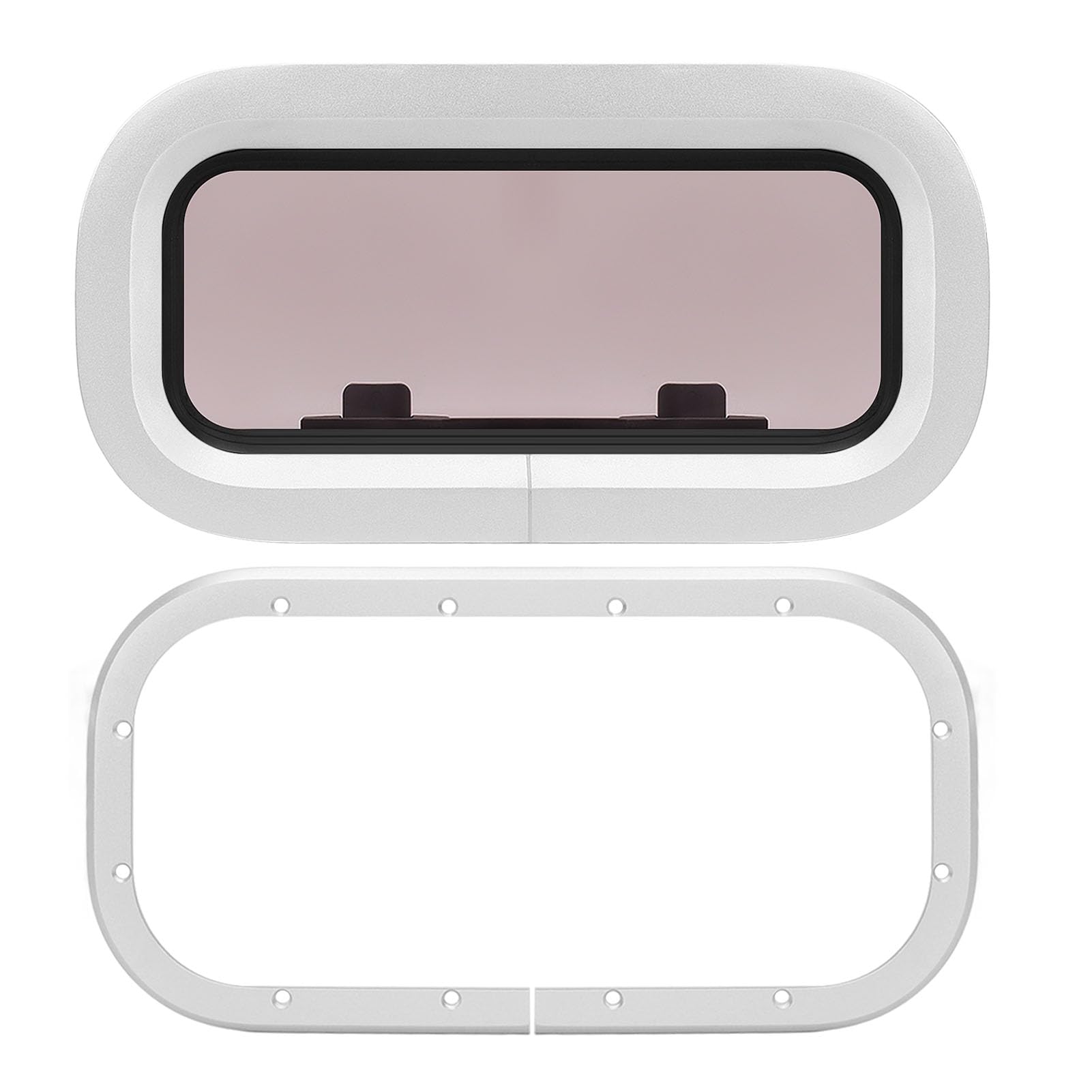 KIMISS Yacht Bullauge Boot Portlight Fenster nach Innen Öffnung Bullauge für RV, 303x156mm Beständiges Design