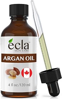 Argan Oil Organic 100% Pure USDA Certified, Moroccan Cold Pressed Unscented for Face, Hair, Skin, body & Beard (4 Oz - 120ml) Natural Moisturizer, Leave-in Conditioner for Split Ends