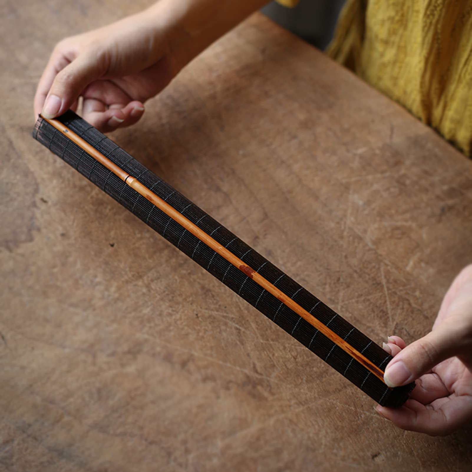 Caminos de Mesa Corredor De Mesa Tejido De Seda De Bambú Hecha A Mano Pura, Esteras De Mesa De Té Lavables con Aislamiento Térmico De Té, Accesorios De Ceremonia De Té, 30 × 46 Cm