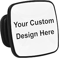 Vista 6 de LORVIES Paquete de 4 pomos decorativos florales de 1.2 pulgadas, cuadrados de vidrio ABS negro con un solo agujero, tiradores de cajón de aparador