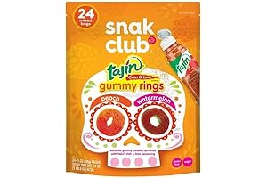 jinjinjin Snak Club Tajin Chili & Lime Seasoned Gummy Rings