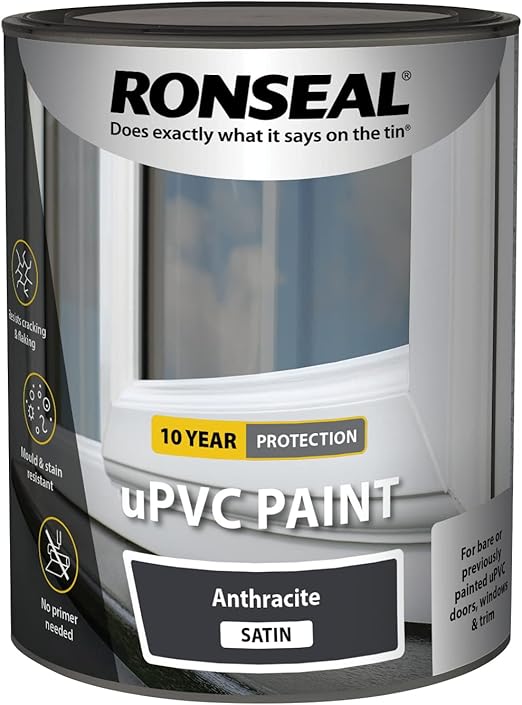 Ronseal UPVC PAINT ANTHRACITE SATIN 750ML Amazon.co.uk DIY & Tools