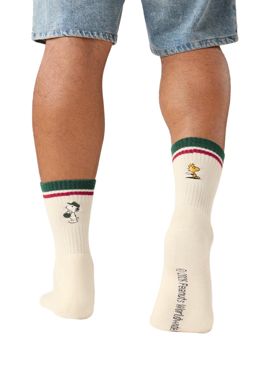 the souled store Peanuts: Baseball Socks | Official Snoopy Merchandise | Premium Cotton Crew Socks for Men & Women | Fun Graphic Printed Athletic & Casual Socks | Unisex One Size Fit-picture-13