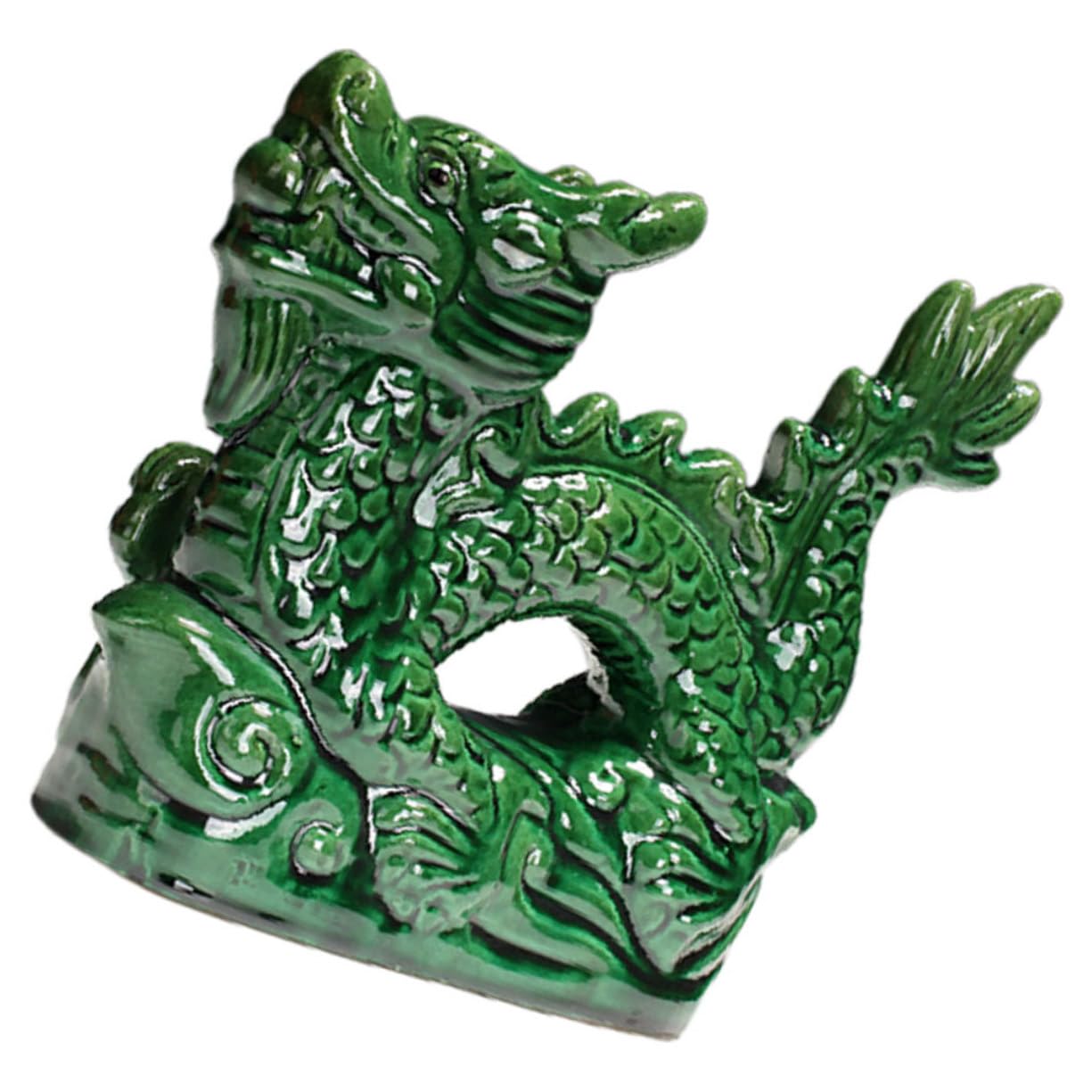 翡翠置物ドラ 翡翠製ドラゴン置物 約30cm 【公式通販】