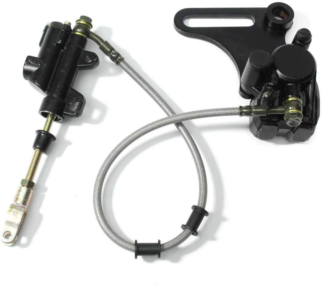 Rear Master Cylinder Caliper Assembly for 50cc 70cc 90cc 110cc 125cc 15OCC Coolster SDG SSR 107 110 1 BK12 Dirt Bike Pit Bike Quad