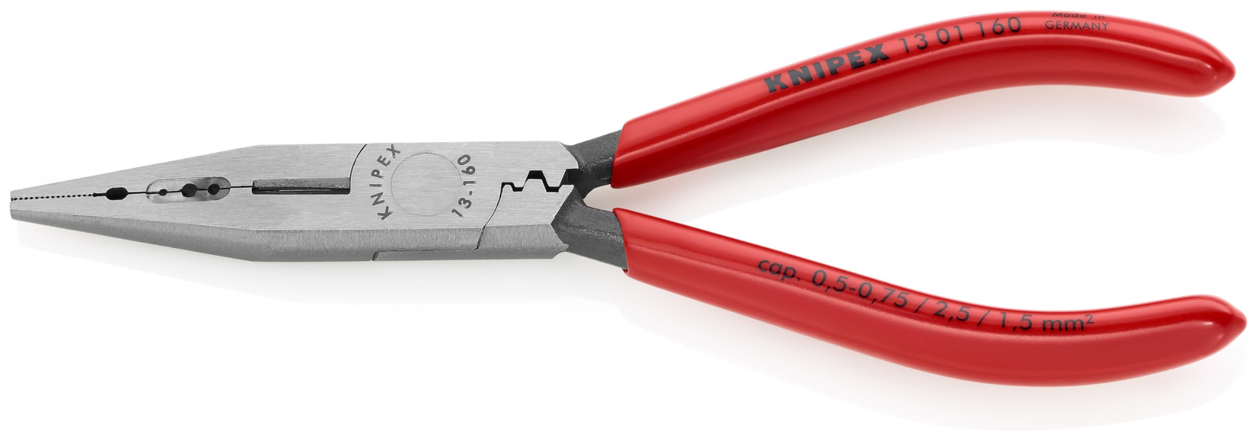 Knipex 1301160 alicates de electricista – 4 AWG 14, 16, 20, 6,25 Pulgadas