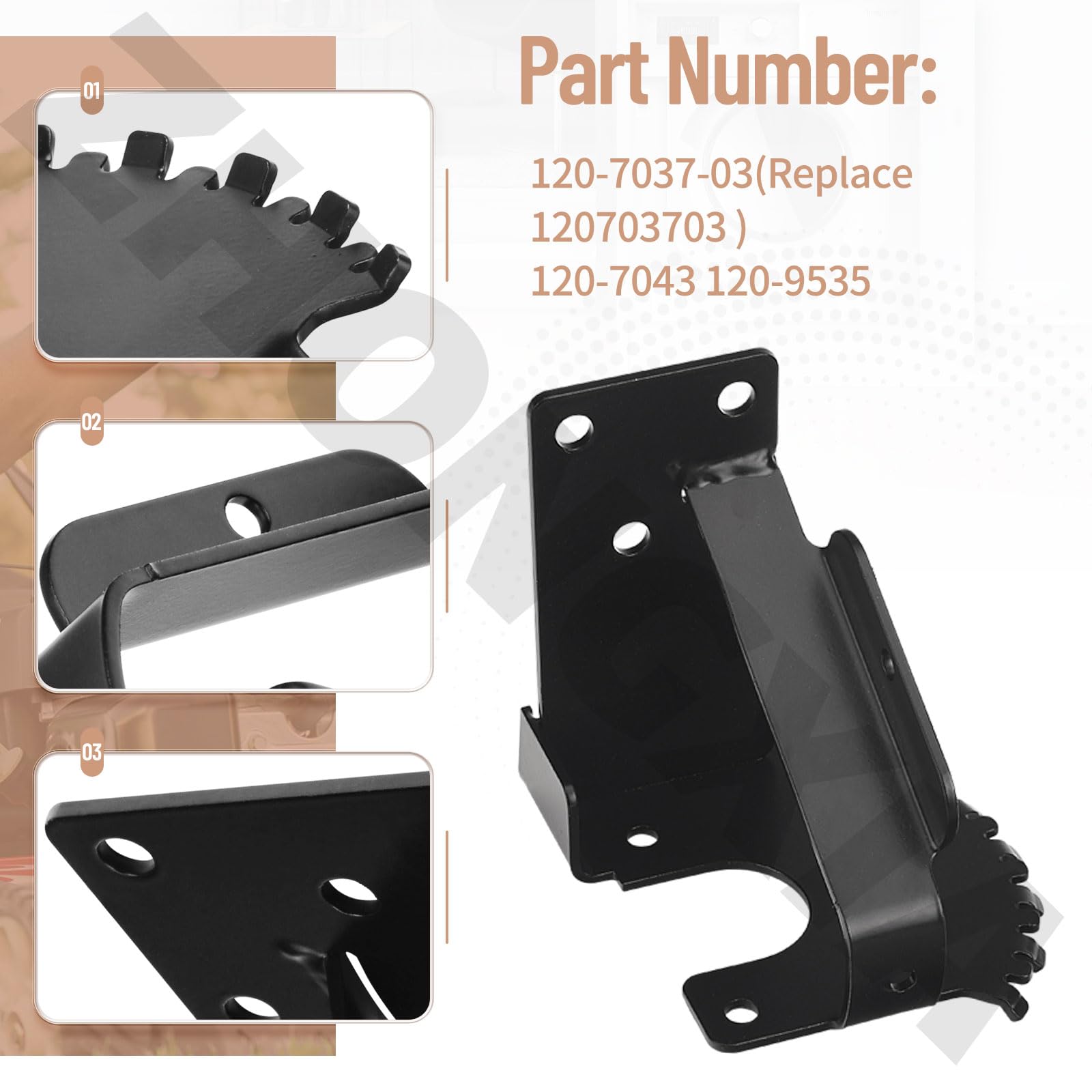 120-7037-03 Kit de placa de ajuste de cubierta izquierda con juego de empuñaduras de palanca 120-9535 y resorte de brazo 120-7043 compatible con cortacésped Toro Time Master de 30 pulgadas