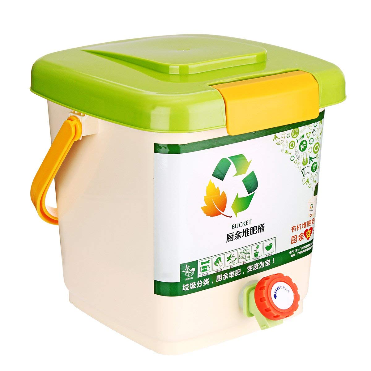 RanDal 10L Reciclado Composter Aireado Compost Bin Bokashi Cubo De Cocina Contenedores De Basura De Alimentos - #2