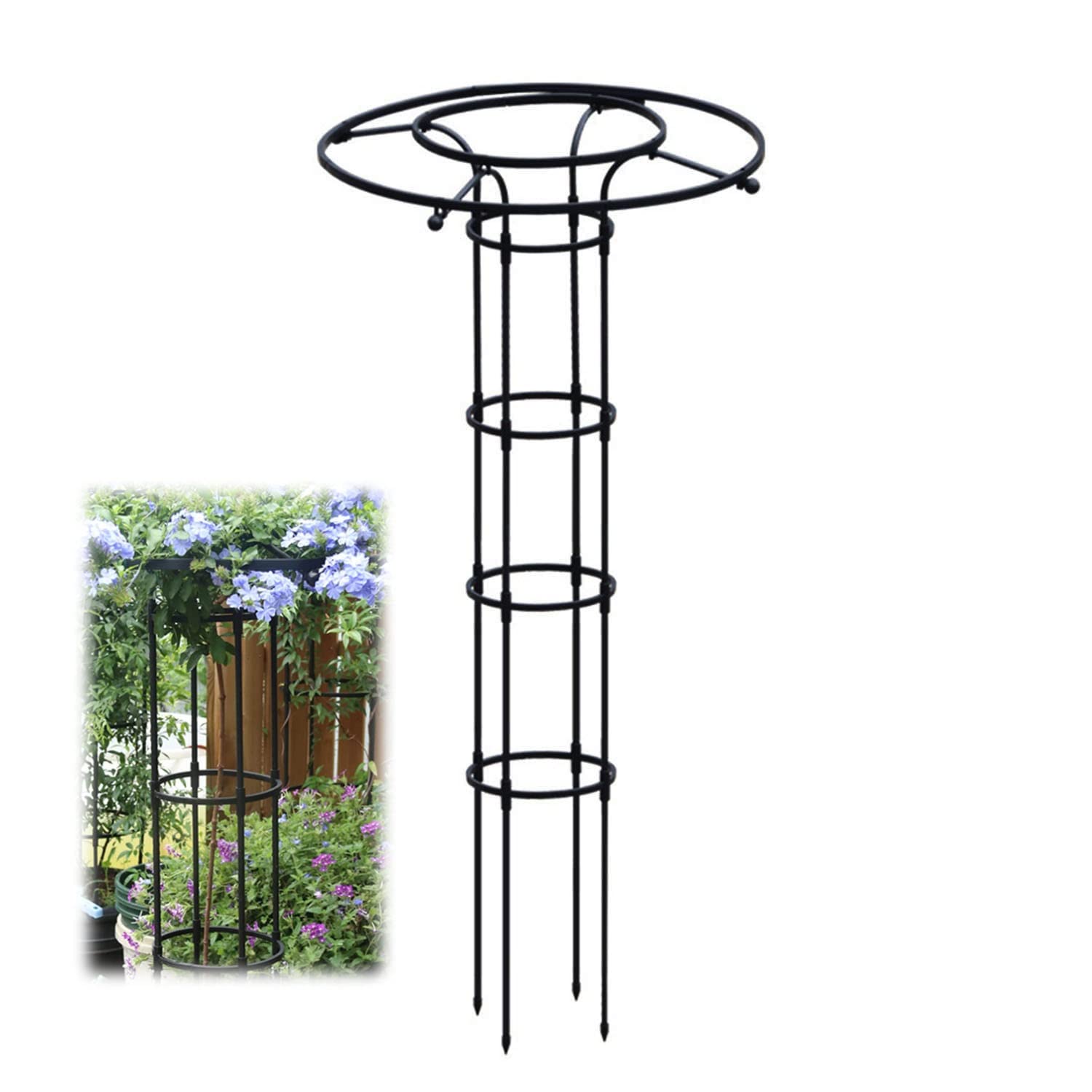 Enrejado vertical de metal para evitar caídas de plantas pesadas en exterior