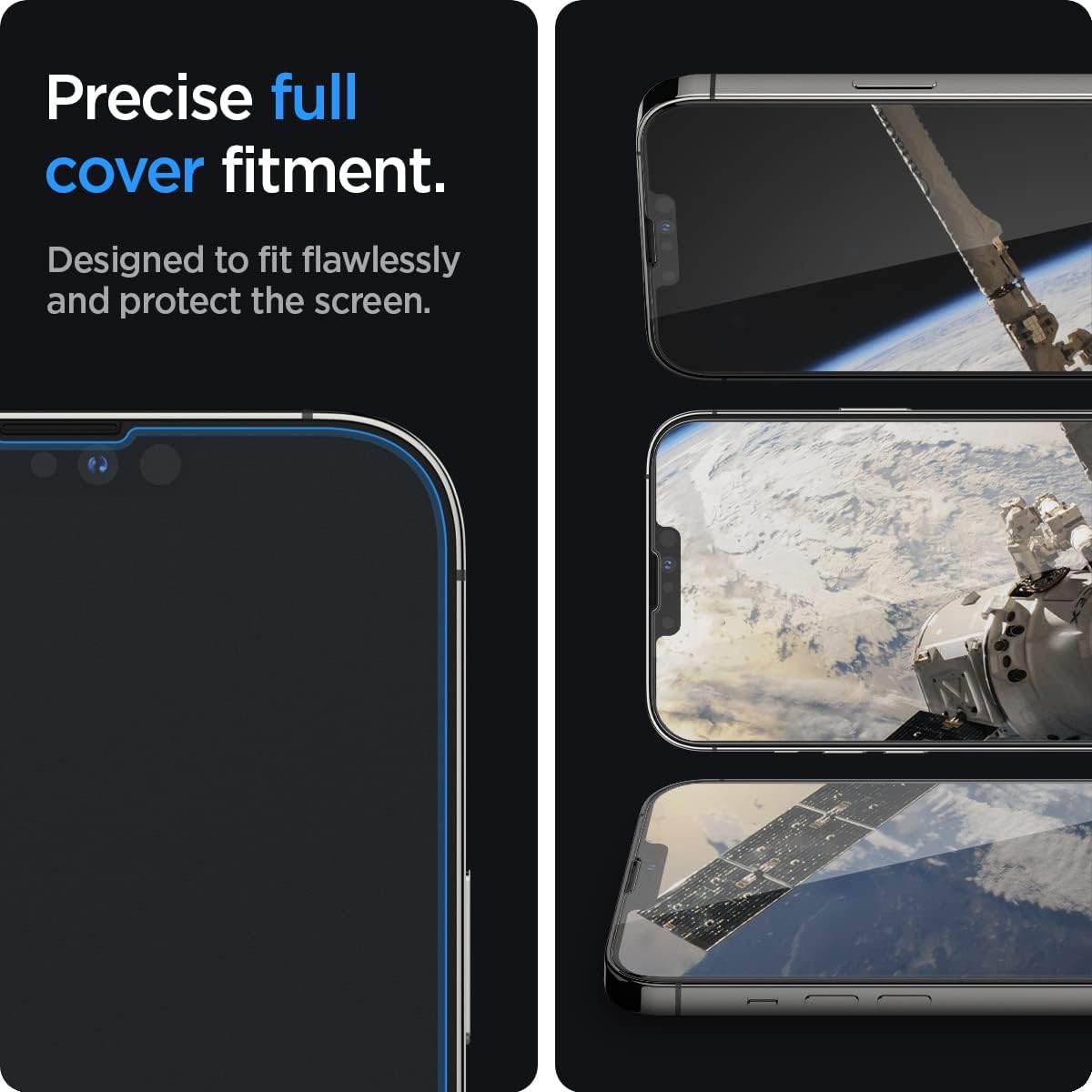 Spigen EZ Fit Sensor Protection Tempered Glass Screen Protector for iPhone 14 Plus, iPhone 13 Pro Max - 2 Pack - Image 4