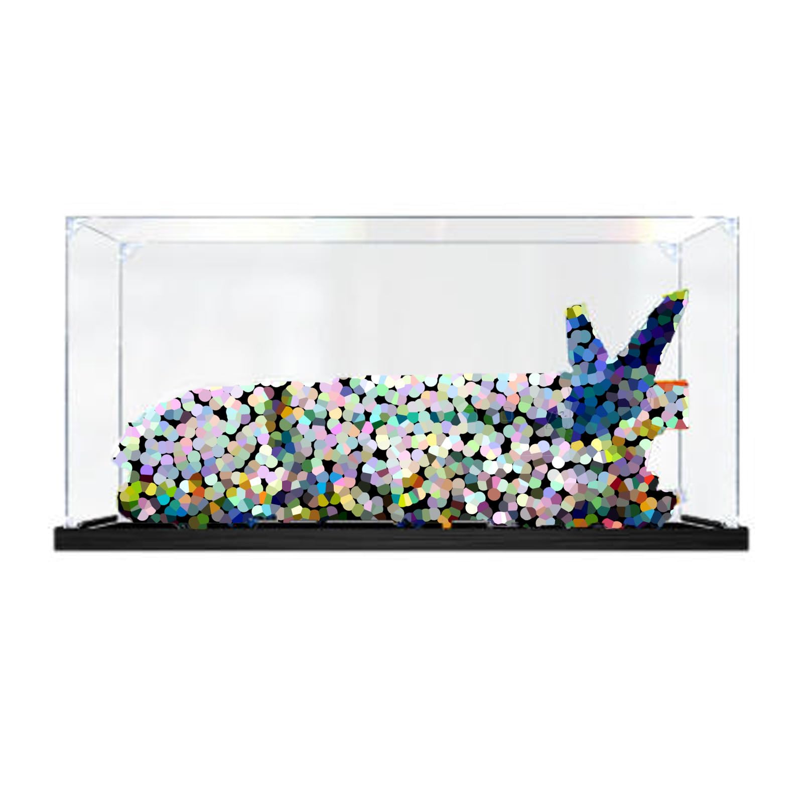 Dustproof Clear Acrylic Display Case for Lego 60367 Passenger Aircraft,Box Only (2mm)