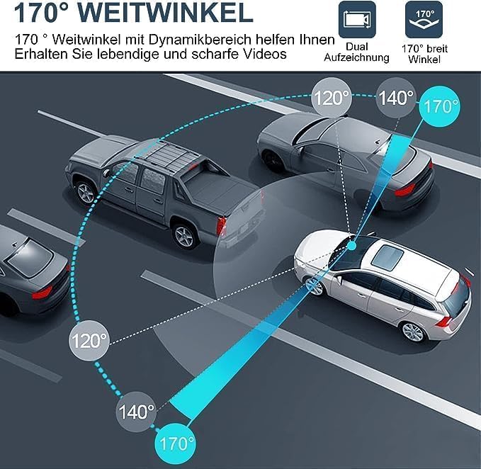 Miniatura 3 de Cámara de tablero para coche, FHD 1080P Dash Cam Front X1 (negro)