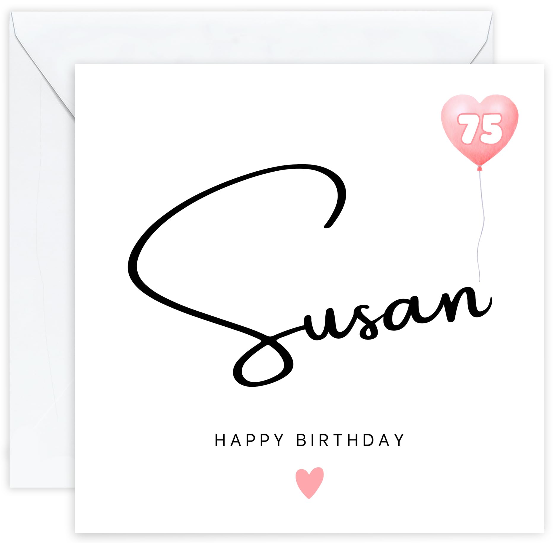 Personalised 75th Birthday Card – Seventy-Fifth Birthday Card for Seventy-Five 75 Year Old Women – Custom Unique | Mother | Sister | Aunt | Her | Female | Woman | Mum | Wife | Gran | Nan (Age 75) — image 1