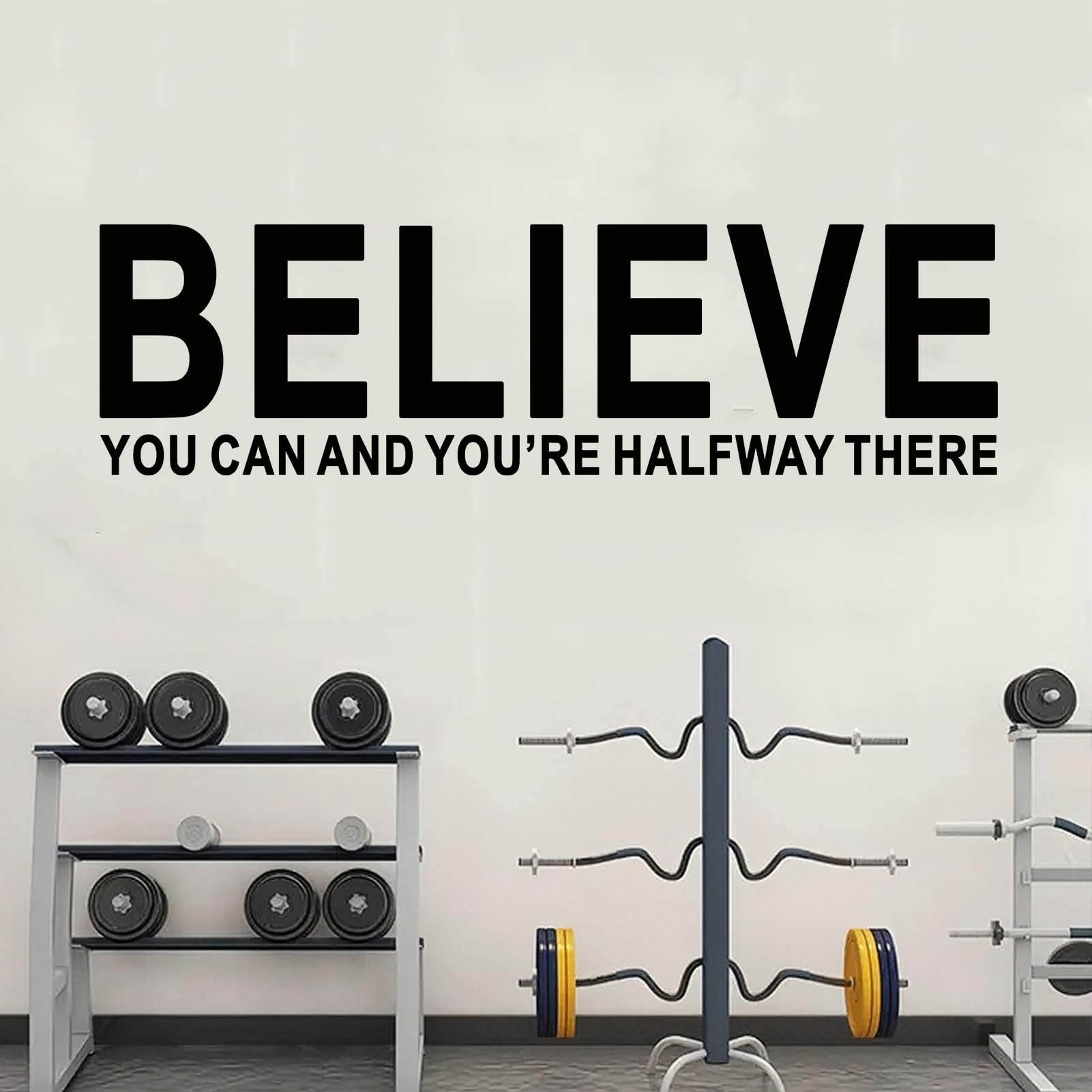 Inspirational Quotes Wall Stickers for Office: Motivational Gym School Classroom Garage Bedroom Vinyl Art Wall Decals