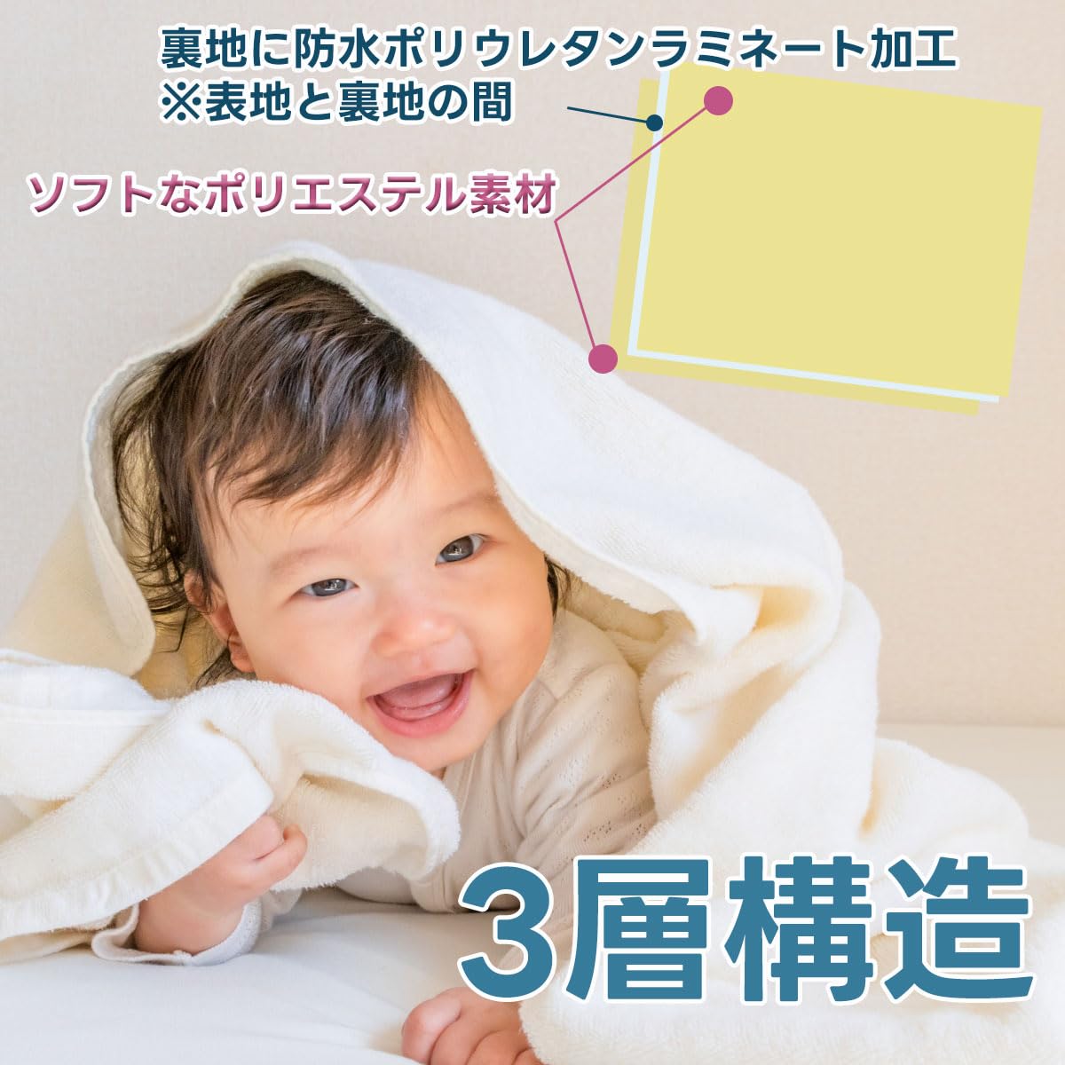 Amazon.co.jp: 布おむつカバー 日本製 無地 カラー 無蛍光生地 70-90