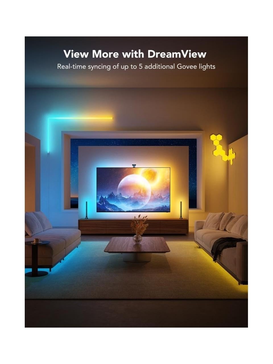 Govee H605C Taśma świetlna LED RGB do telewizora 75-85" z Wi-Fi i sterowaniem Bluetooth
