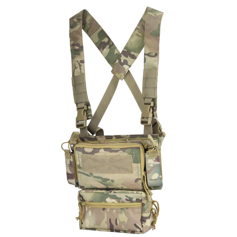Hunting Tactical Vest Magazine Pouch Modular Chest Rig Set Drop Pouch