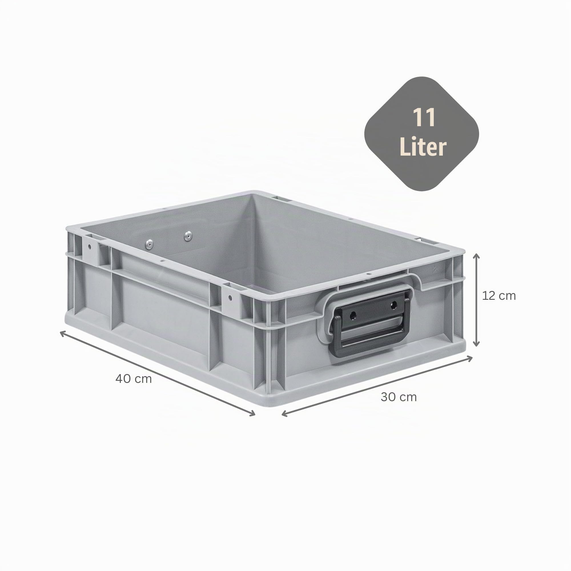 PROREGAL SparSet 5x Eurobox NextGen Portable Duo | HxBxT 12x30x40cm | 11 Liter | Eurobehälter, Transportbox, Transportbehälter, Stapelbehälter