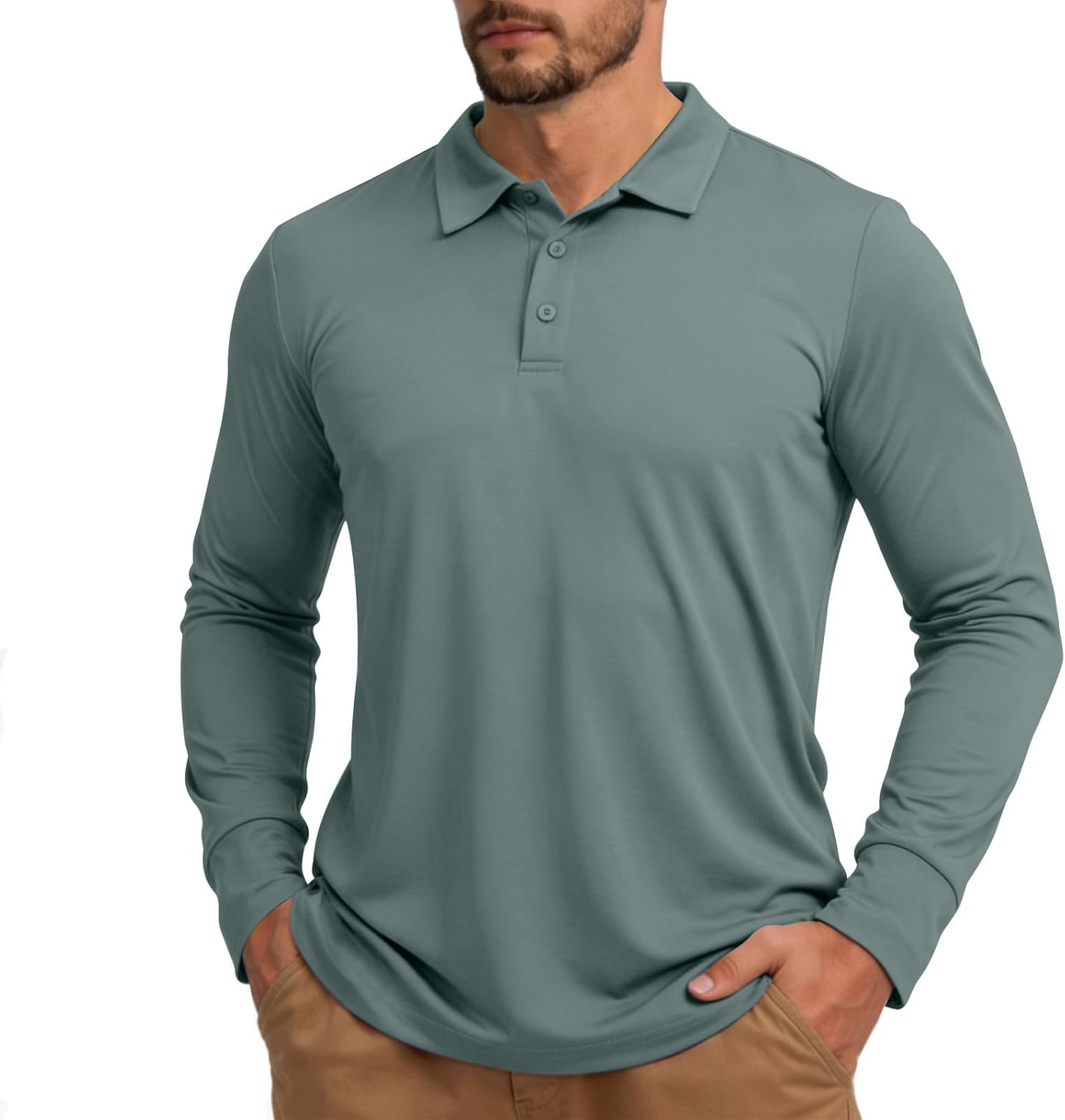 Long Sleeve Sun Shirt Men UPF 50+ UV & Sun Protection Swim Shirts Quick Dry Rash Guard Lightweight Fishing Shirts