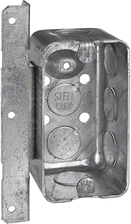 Steel City 58371-T-1/2 Utility Handy Box with Knockouts, Steel, 14.5 cu-in, 1 Gang, 6 Knockouts