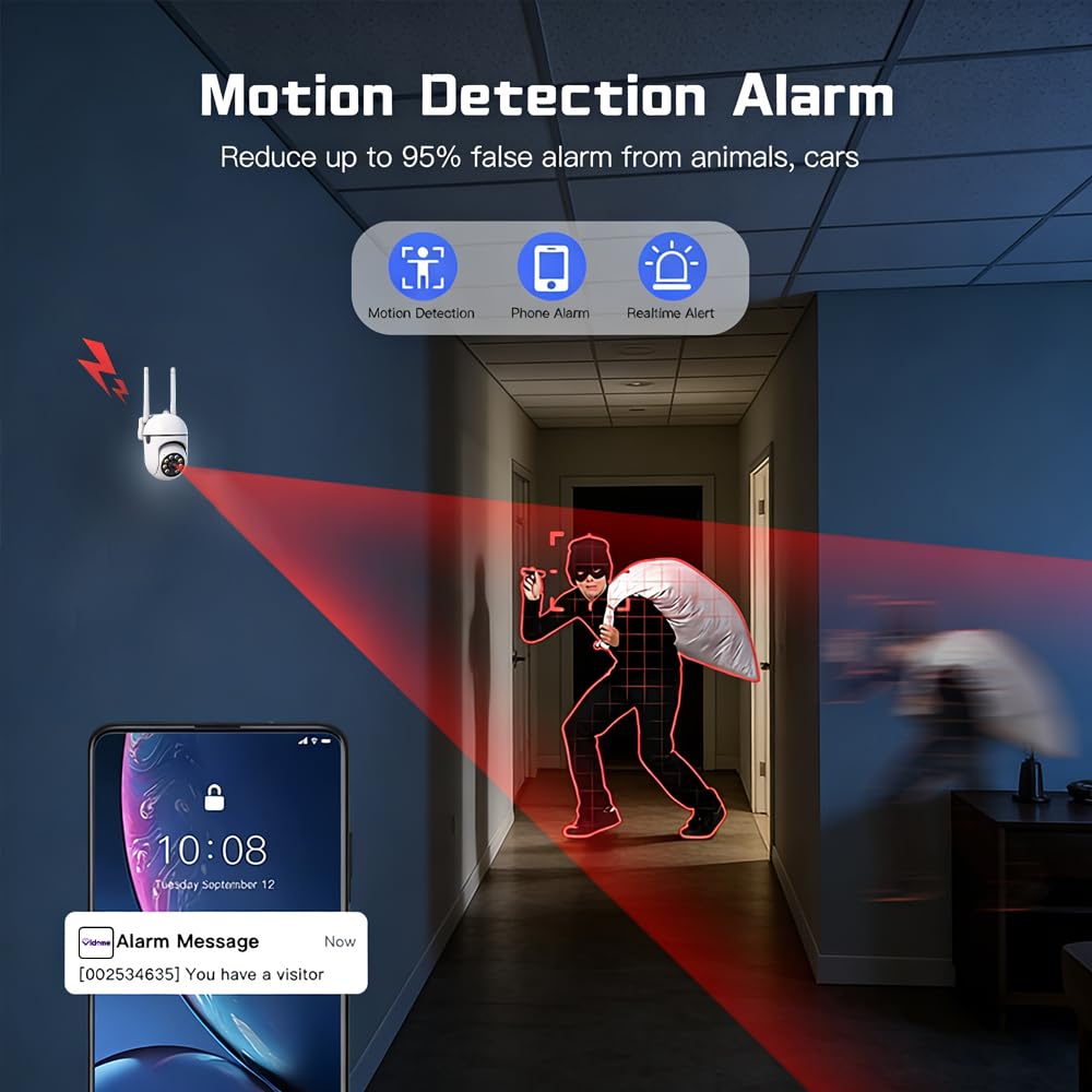 Amazon.com : AI Home Security Camera,2.4GHz Wireless WiFi,Indoor