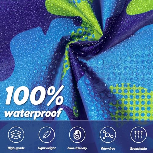 Image of WAWSAM Lightweight Rain Poncho Kids, Ponchos for Kids Waterproof Reusable Hooded, Kids Poncho Rain Jacket for Boys and Girls