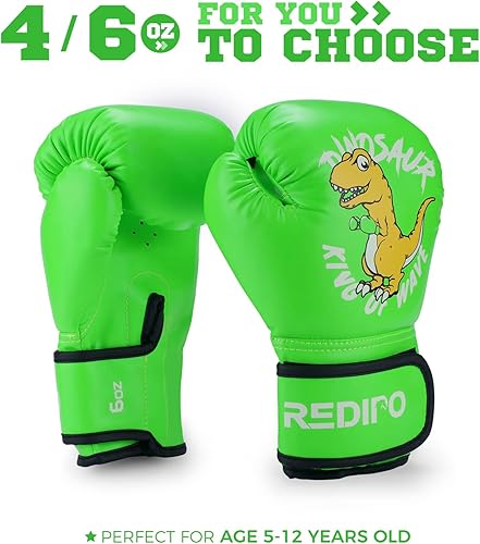Miniatura 3 de Redipo Kids Boxing Gloves for Boys and Girls, Youth Boxing Training Gloves for Kids 3-15, 4&6OZ Punching Bag Kickboxing Thai Mitts MMA Training