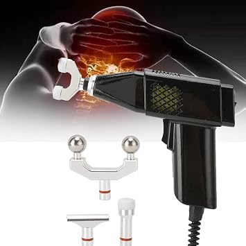 Chiropractic Adjusting Tool Instrument Electric Impulse Gun Actuator Massager Professional Massage Equipment Magnetic Therapy Massage GunBlack