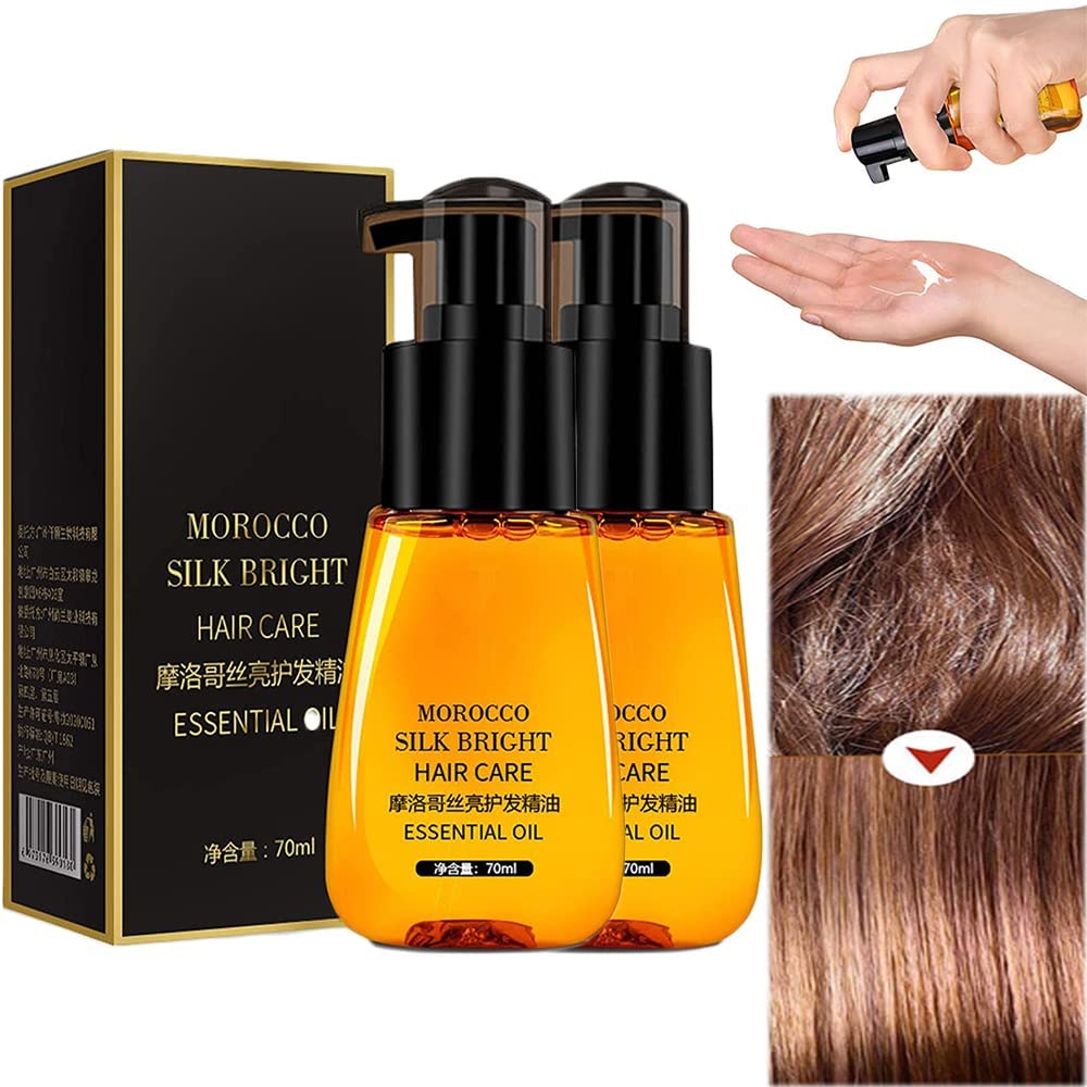 ShineStudio Anti-frizz Hair Serum, Shine Studio Anti frizz Hair Serum, Shine Studio Morocco Silk Bright Hair Care, Anti-frizz Hair Serum, Hair Care Essential Oil Reduce Dry Hair (2PCS)