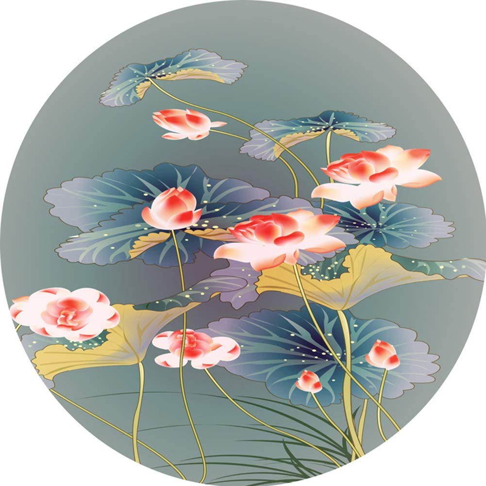 Tapis rond 3D anti-slip lavable pour sécuriser et sublimer le salon