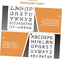 Vista 9 de EXCEART 16 hojas de plantilla de pintura, plantillas del alfabeto, moldes de números, plantillas de letras, plantillas de alfabeto, plantillas