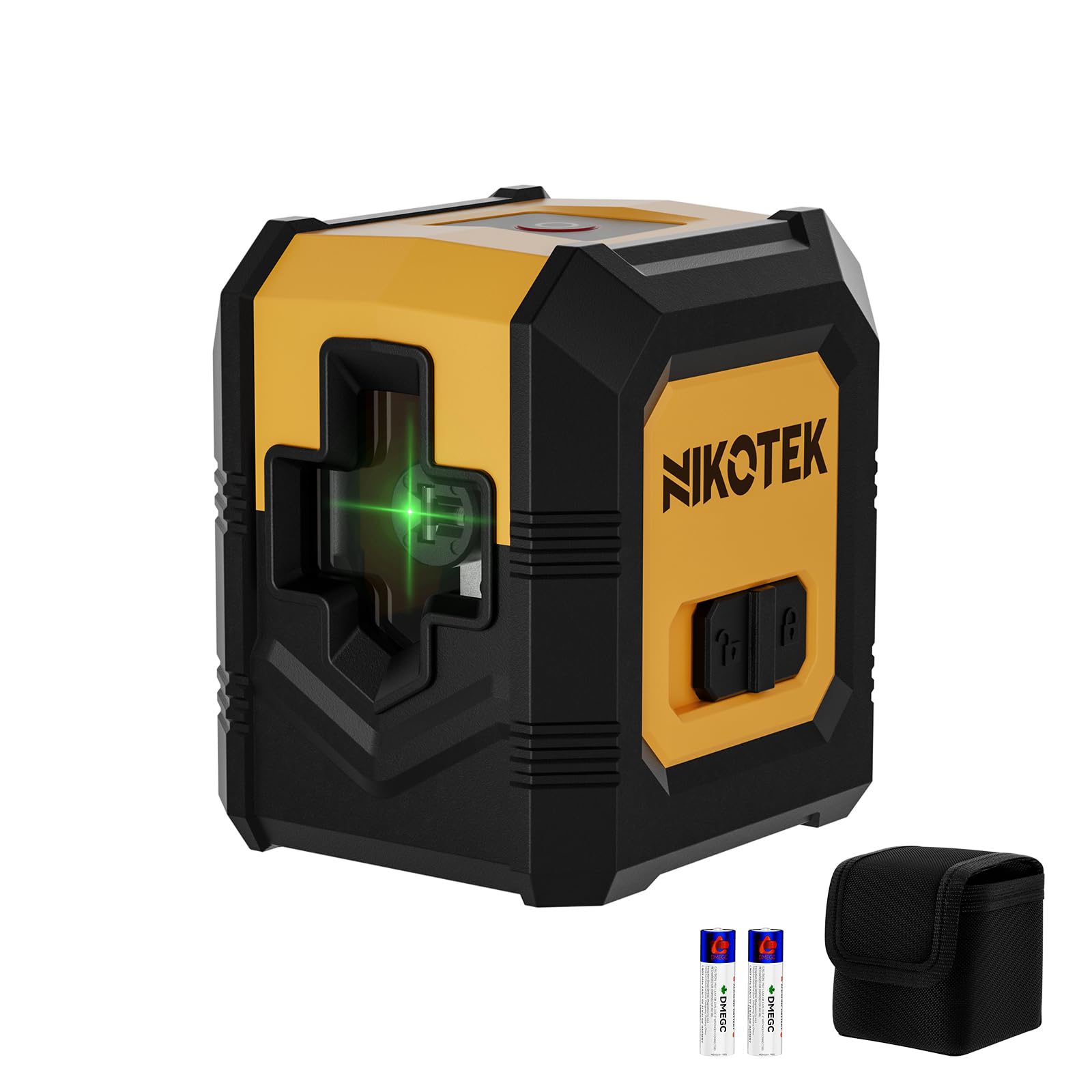 Nikotek Green Laser Level Self-Leveling Bright Green Beam Horizontal and Vertical Cross Line Laser for Home Decoration DIY etc.Carrying Pouch Battery Included